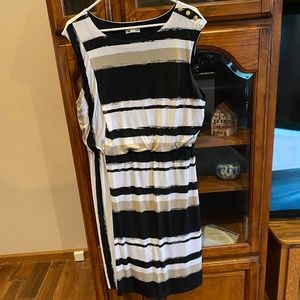 Cato Tri-colored Striped Dress